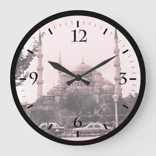 Turkije Istanbul De Blauwe Moskee Grote klok (Voorkant)