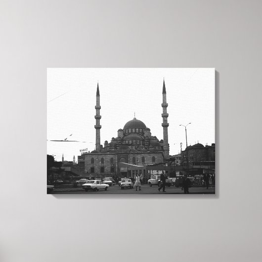 Turkije Istanbul de Jeni Camii moskee Canvas Afdruk (Voorkant)