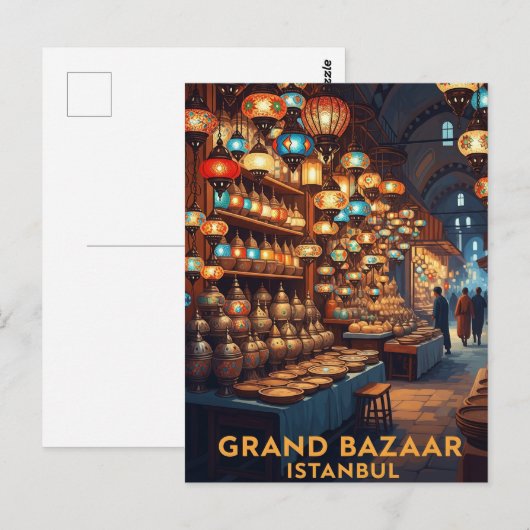 Turkije Istanbul Grand Bazaar Briefkaart (Voorkant / Achterkant)