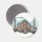Turkije Istanbul Hagia Sophia (van St.K.) Magneet (Voorkant / Achterkant)