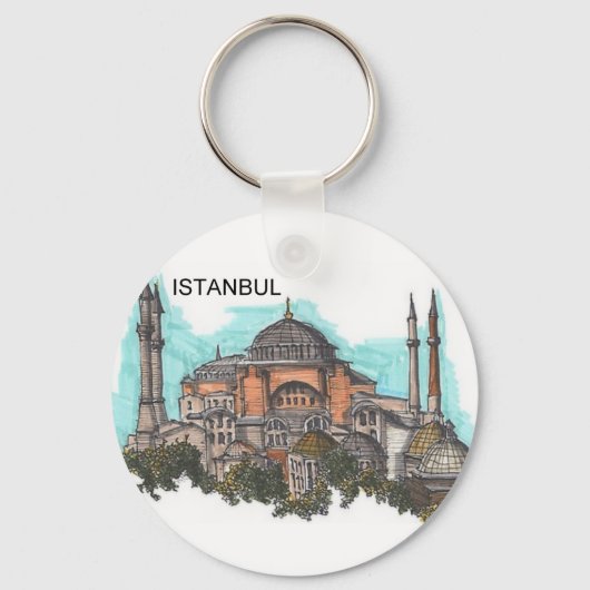 Turkije Istanbul Hagia Sophia (van St.K.) Sleutelhanger (Voorkant)