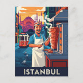 Turkije Istanbul Kebab straatverkoper Briefkaart (Voorkant)
