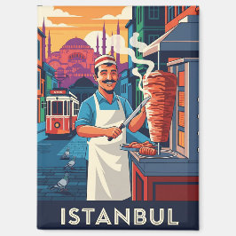 Turkije Istanbul Kebab straatverkoper Magneet