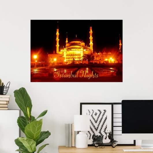 (TURKIJE) Istanbul Night Poster (Thuiskantoor)