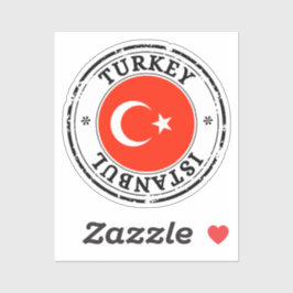 Turkije Istanbul Seal Sticker Ronde Vlag voor Lapt