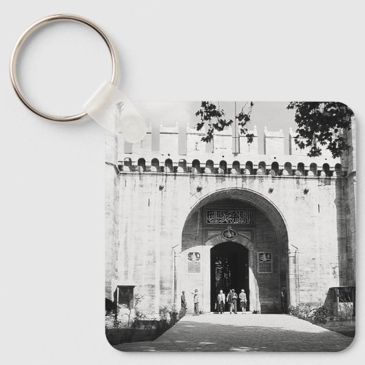 Turkije Istanbul Topkapi palace gate Postca Sleutelhanger (Voorkant)