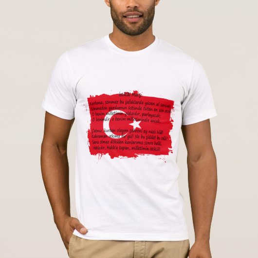 Turkije - İstiklâl Marşı T-shirt (Voorkant)