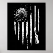 Turkije jaagt op Amerikaanse vlag Thunder Chicken  Poster (Voorkant)