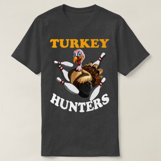 Turkije jaagt Thanksgiving Bowling Bahn Bo T-shirt (Design voorkant)