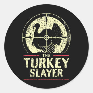 Turkije jacht in de kalkoenslager in Turkije jager Ronde Sticker