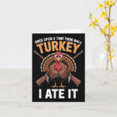 Turkije Jacht op Vader Zoon Jager Dier Sarcastisch Kaart (Gele Bloem)