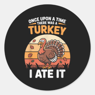 Turkije Jacht op Vader Zoon Jager Thanksgiving Fun Ronde Sticker