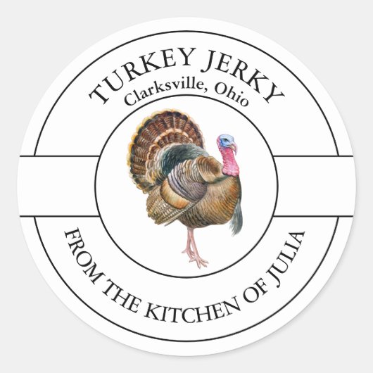 Turkije Jerky Label (Voorkant)