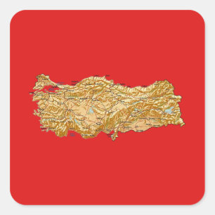 Turkije Kaart Sticker