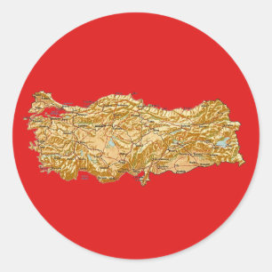 Turkije Kaart Sticker