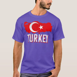Turkije - kaart Turkse vlag T-shirt