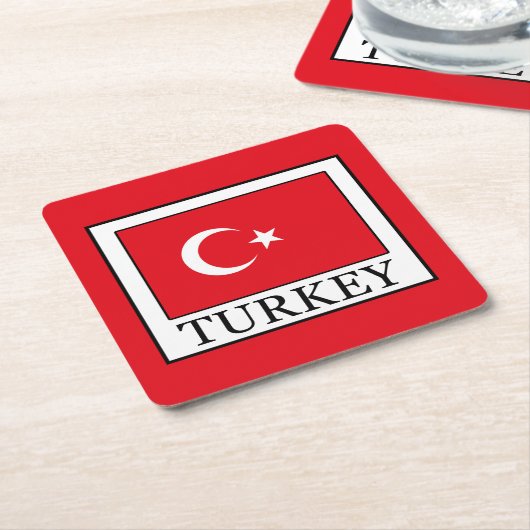 Turkije Kartonnen Onderzetters (Schuin)