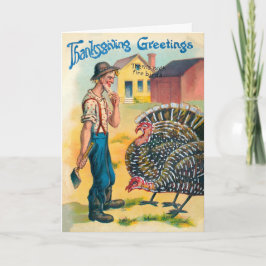  Turkije Killer Thanksgiving Card Feestdagen Kaart
