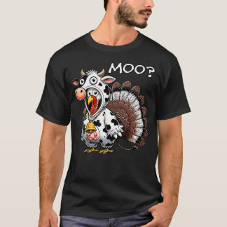 Turkije Koe Grappig Turkije Moo Koe Thanksgiving M T-shirt