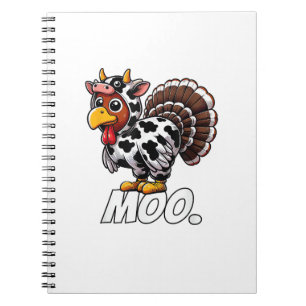 Turkije Koe Kostuum Thanksgiving Grappig Turkije M Notitieboek