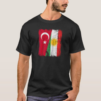 Turkije Koerdistan halve vlag Turks Koerdisch erfg T-shirt