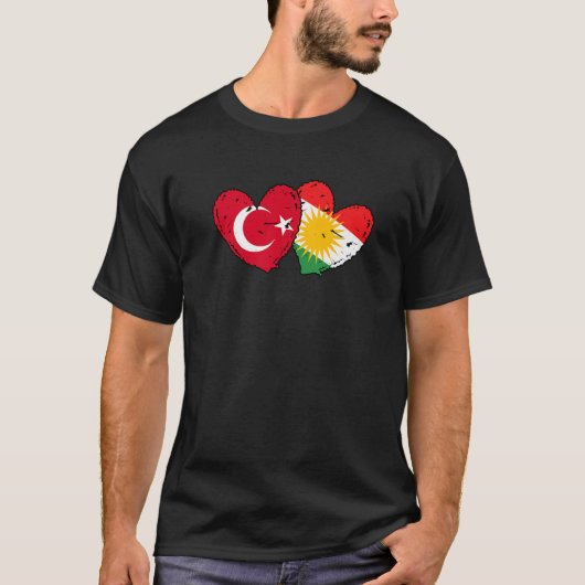 Turkije Koerdistan Hartvlag Turkse Koerdische trot T-shirt (Voorkant)