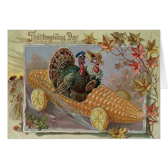 Turkije Koppel Mais Auto Herfstbladeren (Voorkant Horizontaal)