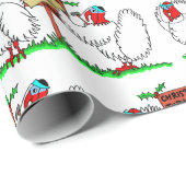 Turkije Lockdown Cartoon Kerst Cadeaupapier (Rol Hoek)