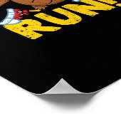 Turkije loopt met kostuum Cute Wild Thanksgiving r Poster (Hoek)