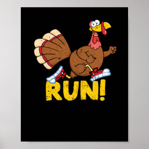 Turkije loopt met kostuum Cute Wild Thanksgiving r Poster