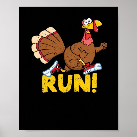 Turkije loopt met kostuum Cute Wild Thanksgiving r Poster (Voorkant)