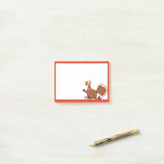 Turkije loopt voor het leven post-it® notes (Op bureau)