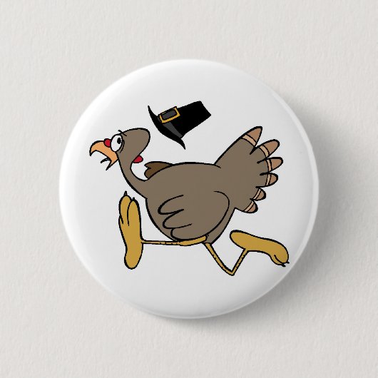 Turkije loopt vooruit ronde button 5,7 cm (Voorkant)