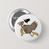 Turkije loopt vooruit ronde button 5,7 cm (Voorkant /achterkant)