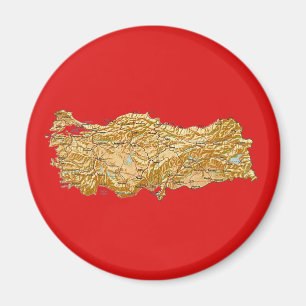 Turkije Map Magnet