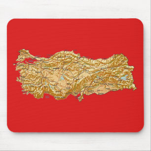 Turkije Map Mousepad Muismat