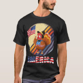turkije met amerikaanse vlag ,  op 4 juli t-shirt (Voorkant)