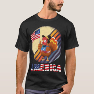 turkije met amerikaanse vlag ,  op 4 juli t-shirt