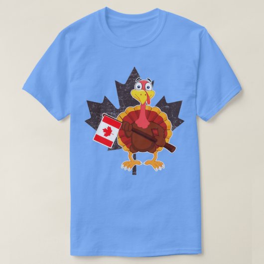 Turkije met Canada - Thanksgiving van Canada inzak T-shirt (Design voorkant)