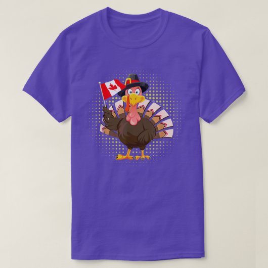 Turkije met Canada - Thanksgiving van Canada inzak T-shirt (Design voorkant)