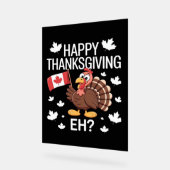 Turkije met Canada Vlag Happy Thanksgiving Day Eh Acryl Bord (Hoek)