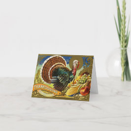 Turkije met Cornucopia Holiday Card Kaart