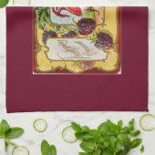 Turkije met druiven Theedoek (Gevouwen)