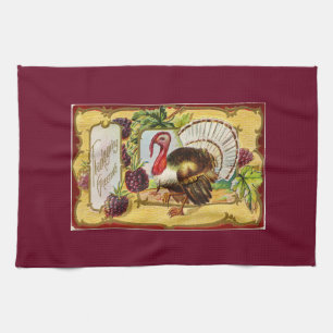  Turkije met druiven Theedoek