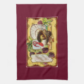 Turkije met druiven Theedoek (Verticaal)