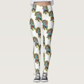 Turkije met een bijl grappige Thanksgiving Leggings (Voorkant)