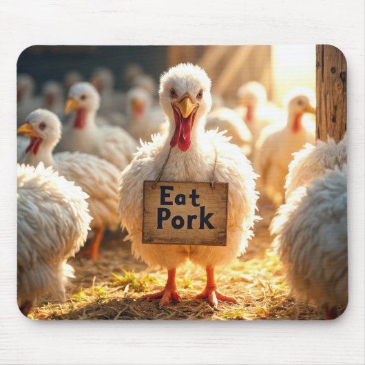Turkije met het bord "eet varkensvlees" muismat (Voorkant)
