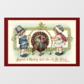 Turkije met kinderen raamsticker (Vel)