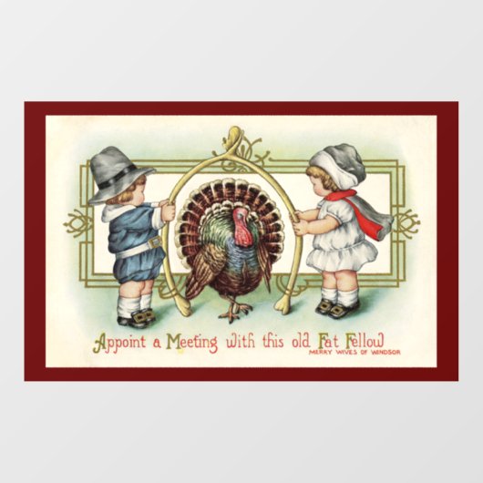 Turkije met kinderen raamsticker (Vel)