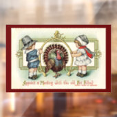 Turkije met kinderen raamsticker (Vel 2)